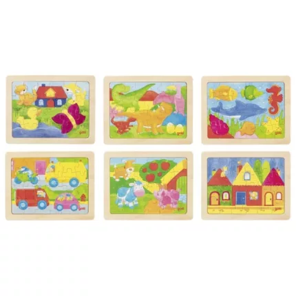 Farebné puzzle set 6ks farebné značka Goki